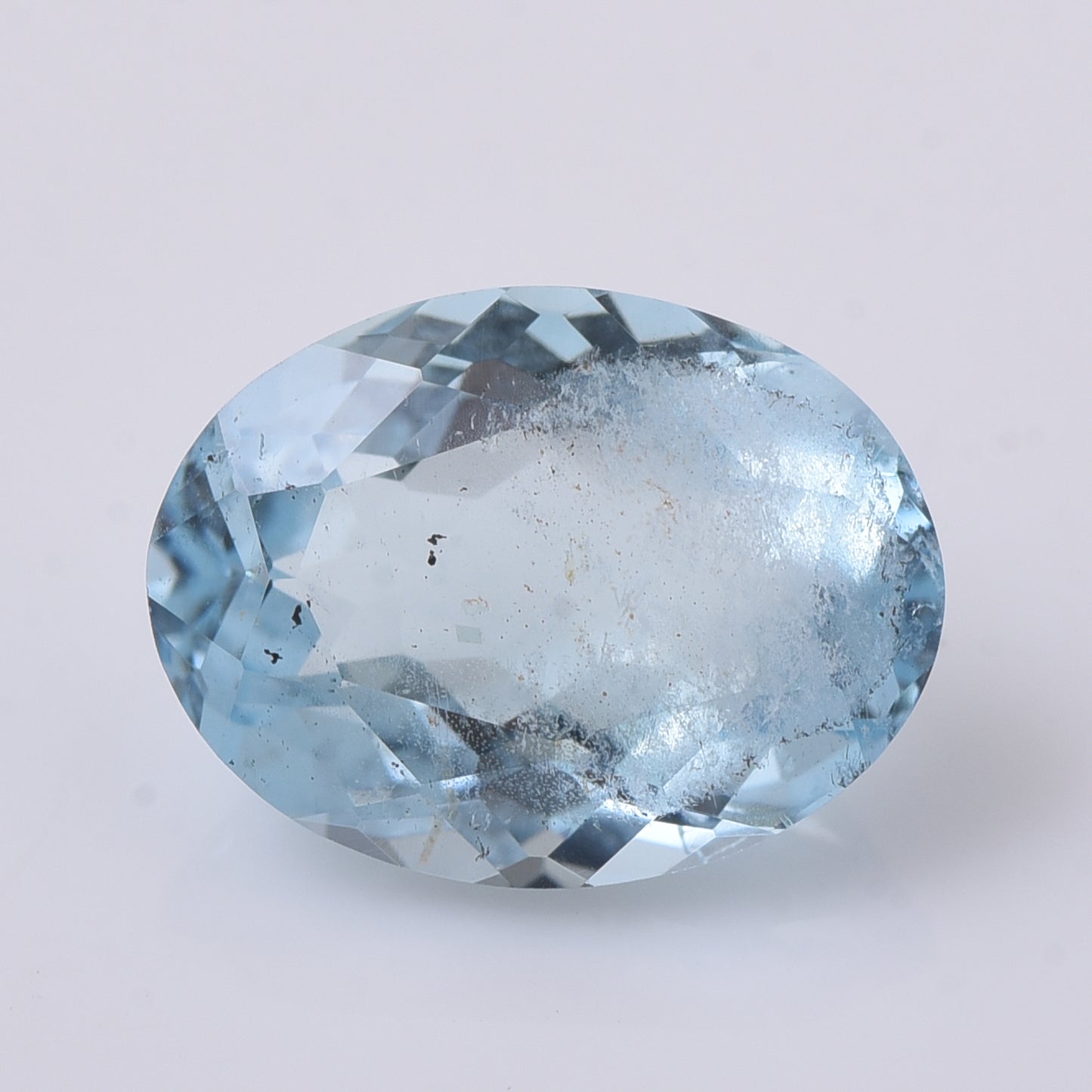 3.87 Natural Beryl Aquamarine Oval Mixed Cut Gemstone
