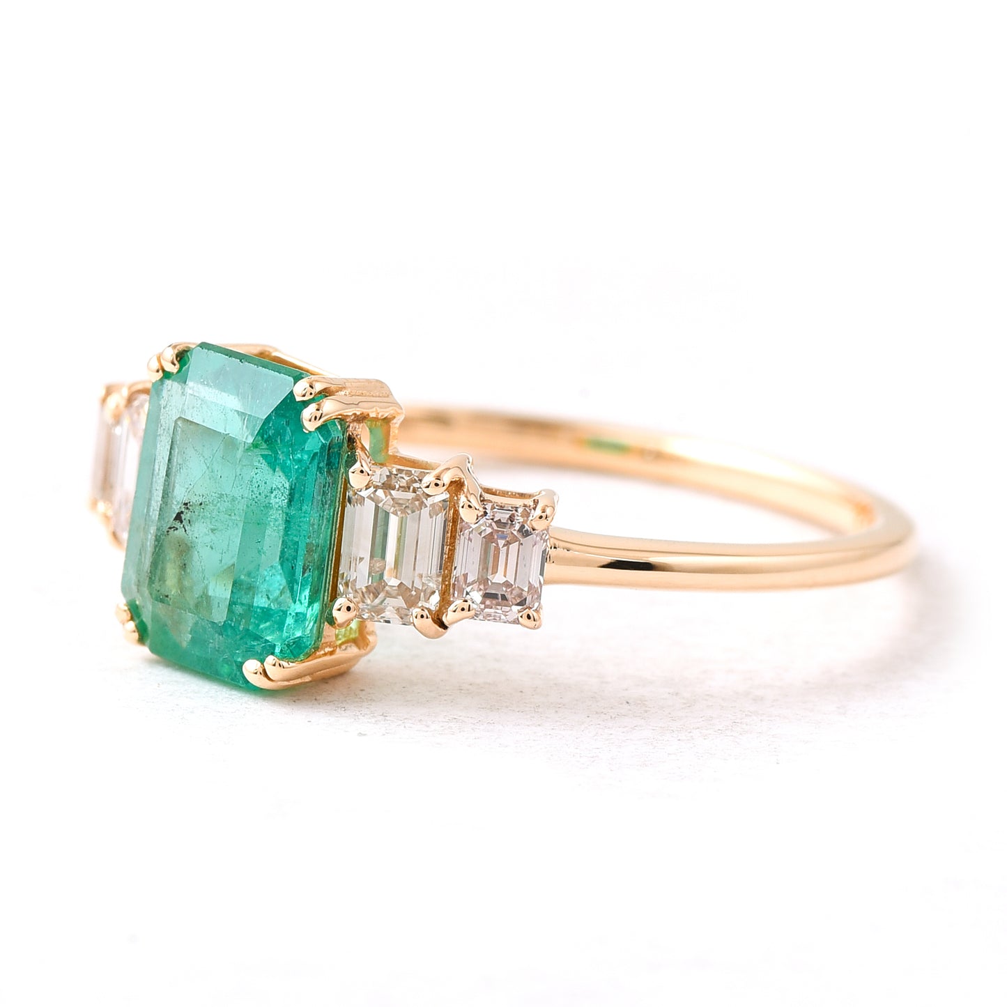 1.86 Ct Octagon Emerald 14K Gold Ring