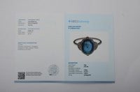 2.62 Ct Oval Mixed Cut Natural Sapphire 14K Gold Ring