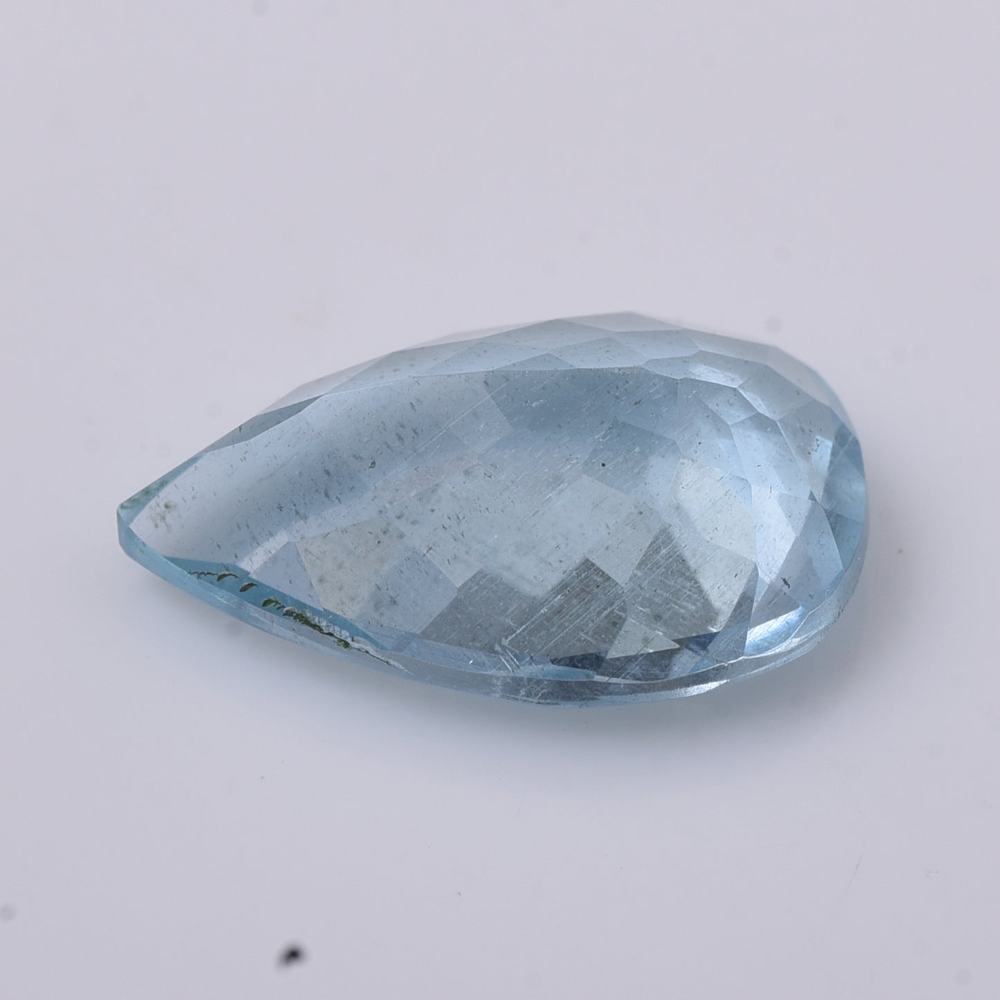 3.82 Natural Beryl Aquamarine Pear Mixed Cut Gemstone