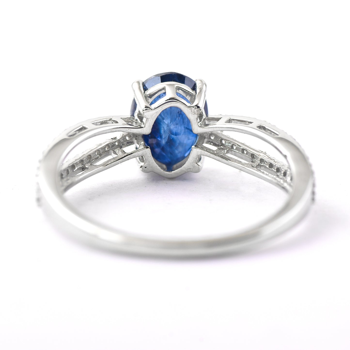 1.91 Ct Oval Mixed Cut Natural Sapphire 950 Platinum Ring