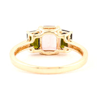 2.22 Ct Octagon Multi Tourmaline 14K Gold Ring
