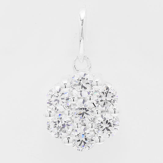 1.20 Ct Round Cubic Zirconia 925 Silver Pendant