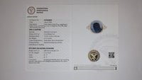 6.93 Ct Oval Mixed Cut Natural Corundum Sapphire 14K Gold Ring