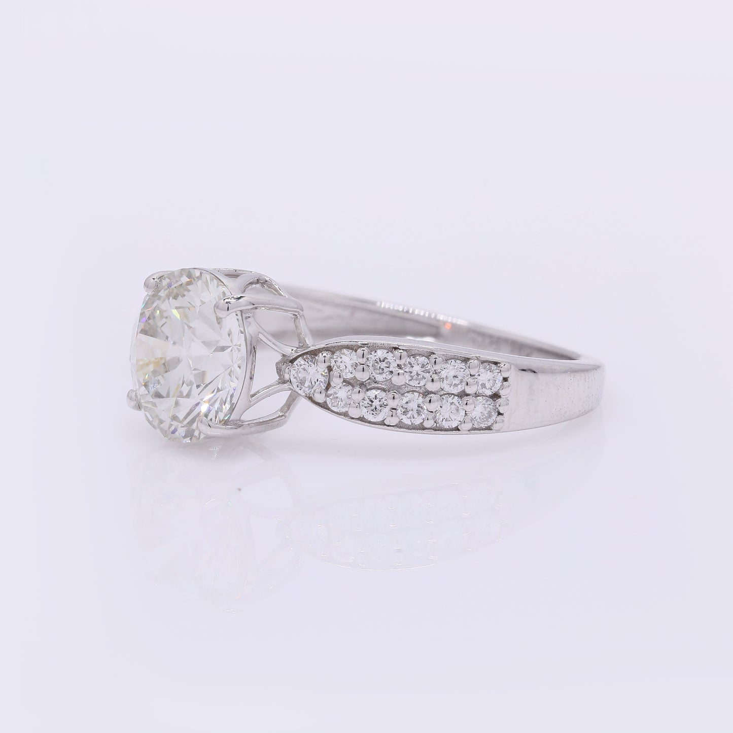 2.50 Carats Lab Grown Diamond 14K Gold Ring