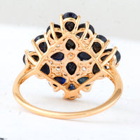 3.71 Ct Pear Sapphire 14K Gold Ring