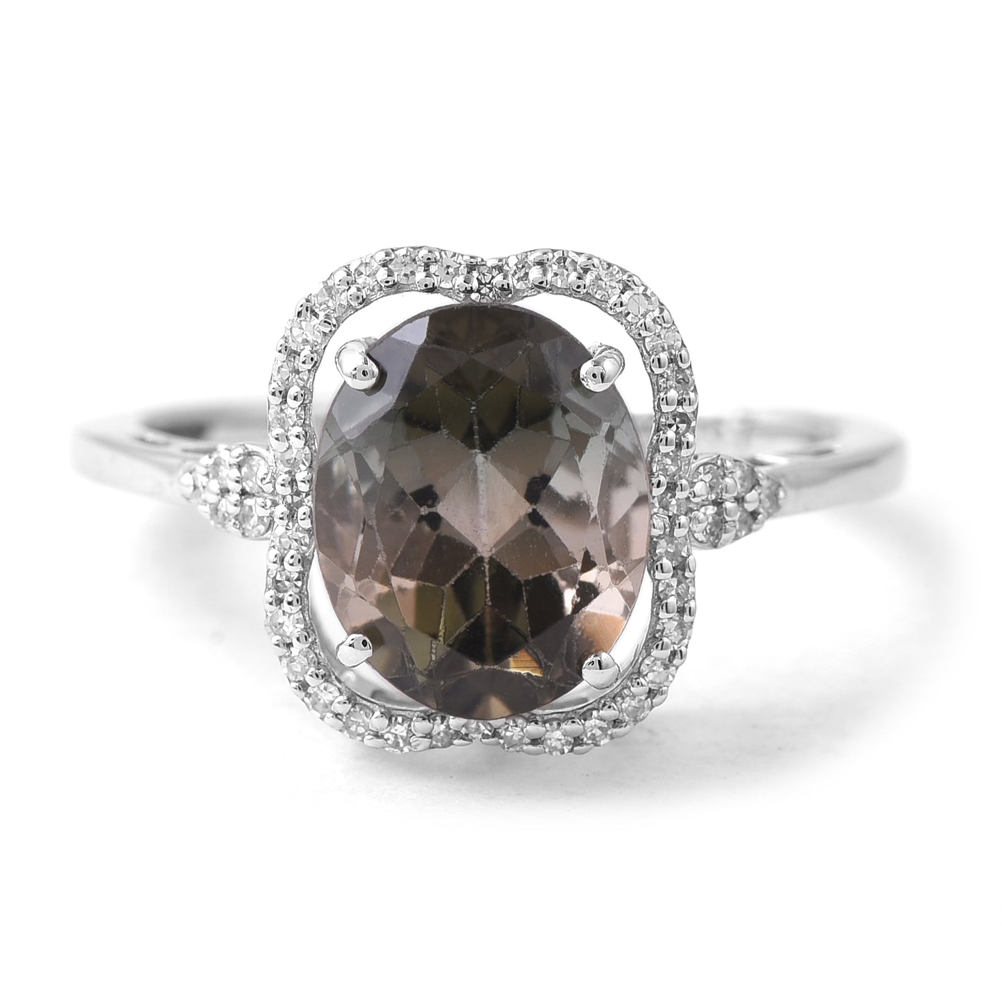 3.32 Ct Oval Mixed Cut Natural Tourmaline 950 Platinum Ring