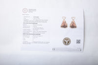5.73 Ct Fancy Carving Natural Tourmaline 14K Gold Earrings