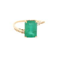 2.74 Ct Octagon Emerald 14K Gold Ring