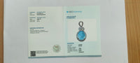 2.29 Ct Oval Mixed Cut Natural Aquamarine 14K Gold Pendant