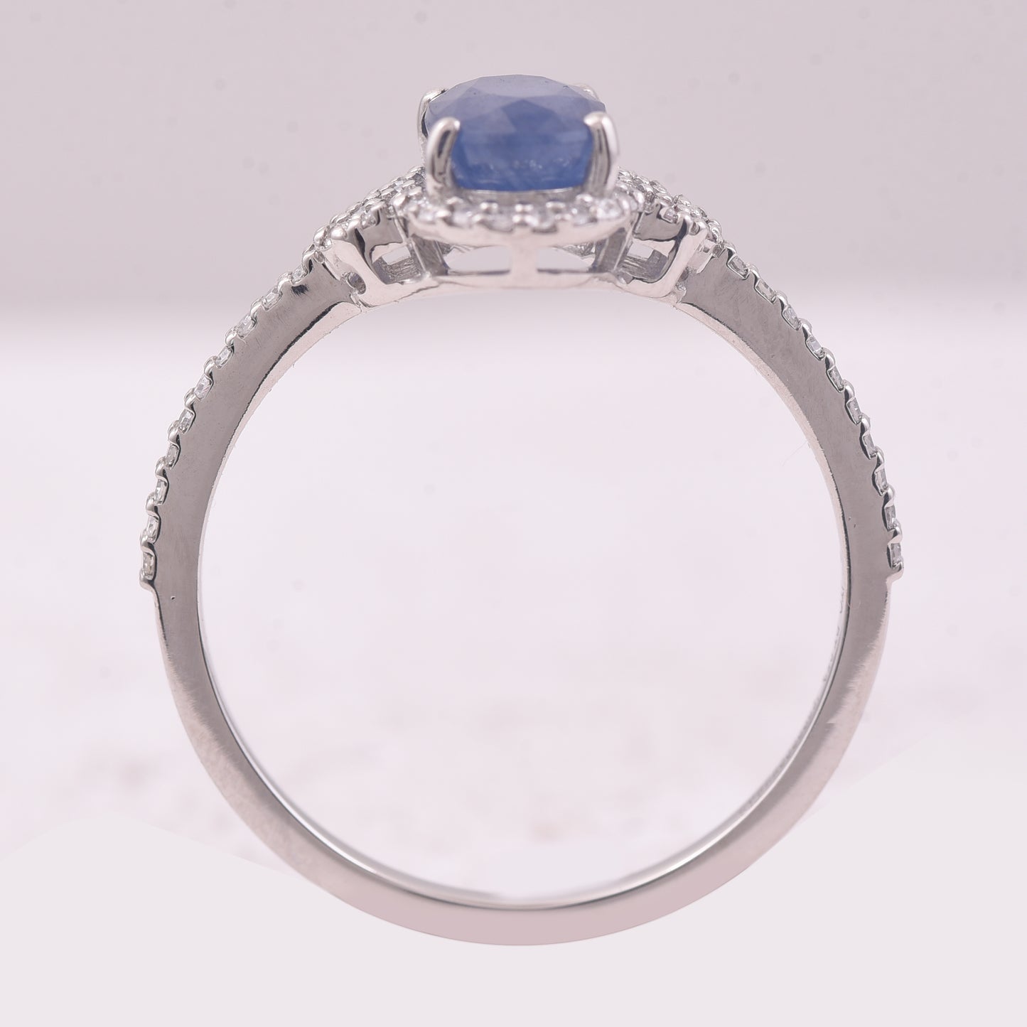 1.41 Ct Oval Mixed Cut Natural Sapphire 950 Platinum Ring