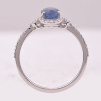 1.41 Ct Oval Mixed Cut Natural Sapphire 950 Platinum Ring
