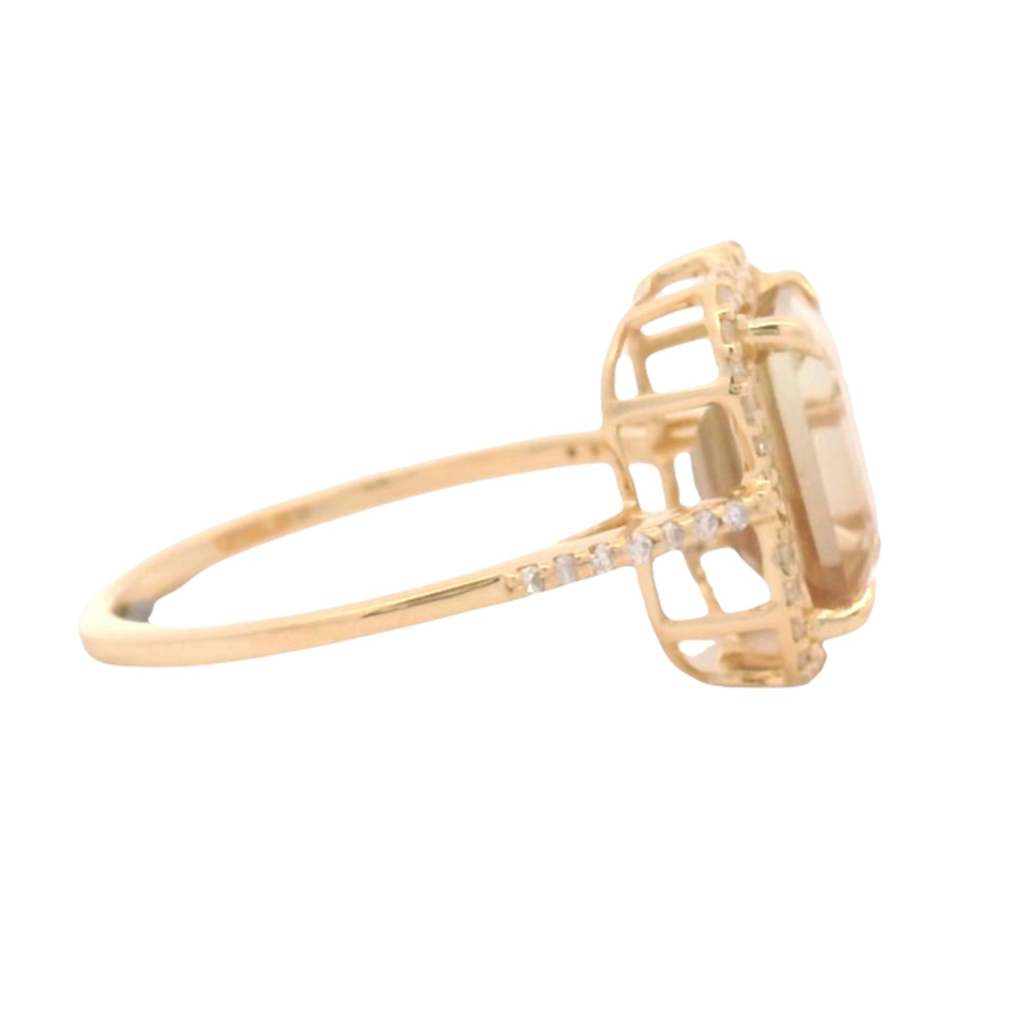 2.64 Ct Octagon Oregon Sunstone 14K Gold Ring