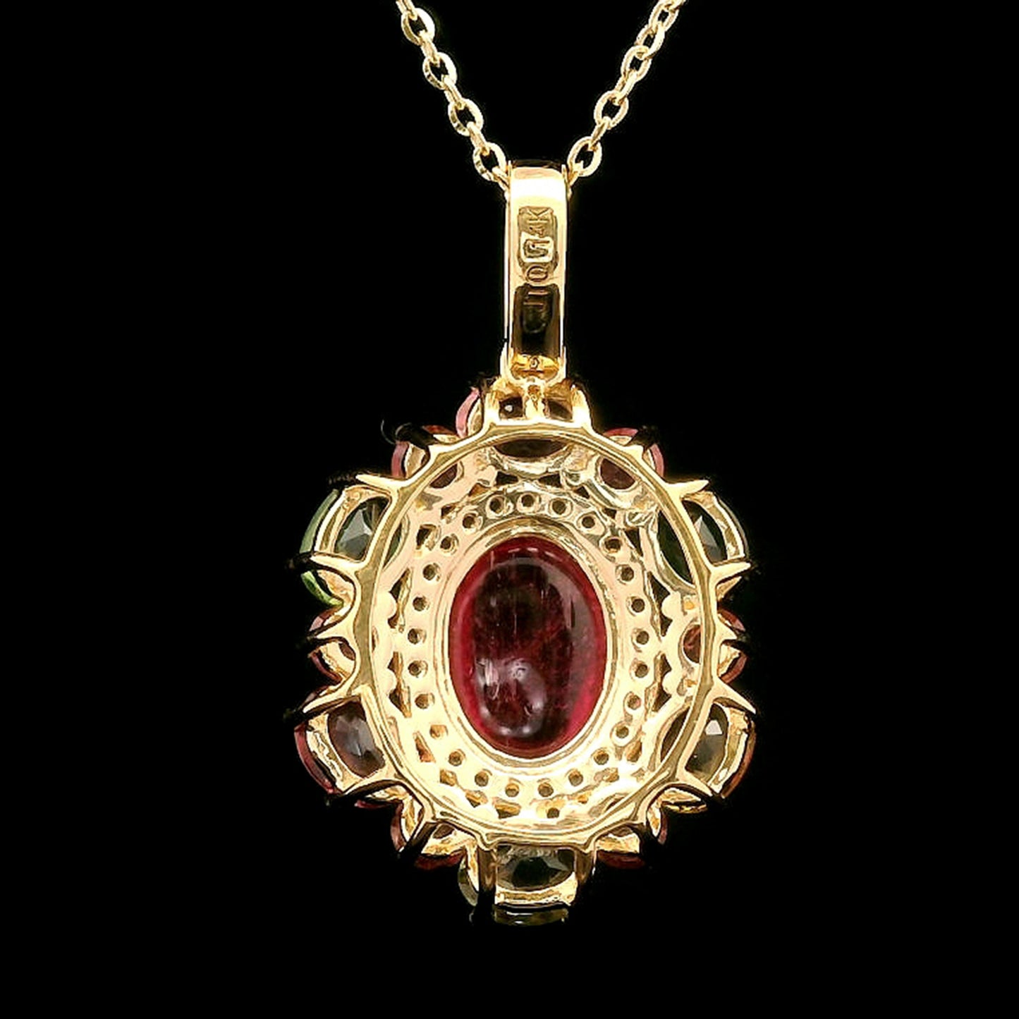 2.68 Ct Oval Tourmaline 14K Gold Pendant