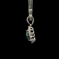 2.04 Carats Blue Lab Grown Diamond 14K Gold Pendant