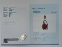 2.68 Ct Oval Natural Ruby 14K Gold Pendant