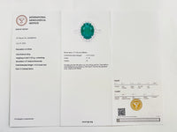 6.24 Ct Oval Emerald 950 Platinum Ring