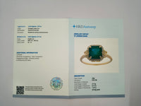 1.68 Ct Octagon Natural Emerald 14K Gold Ring