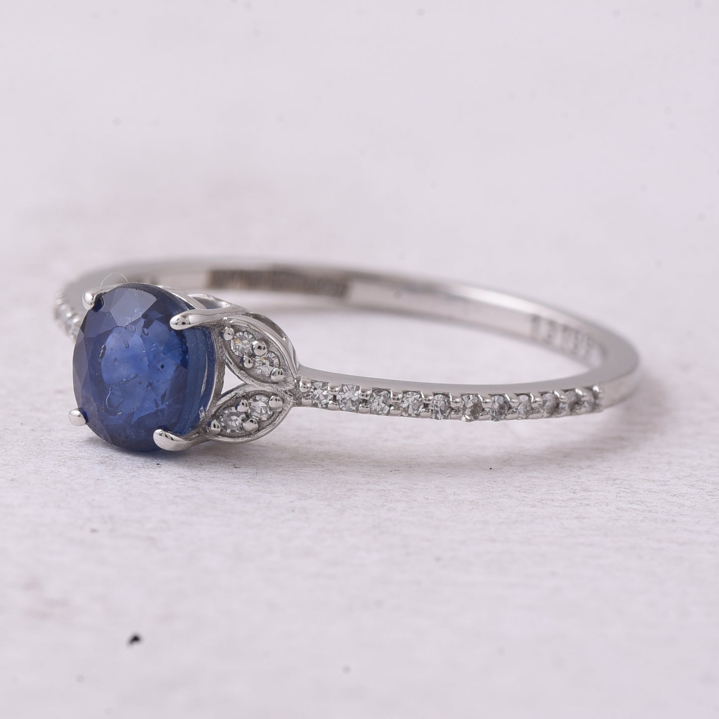 1.12 Ct Oval Mixed Cut Natural Sapphire 950 Platinum Ring
