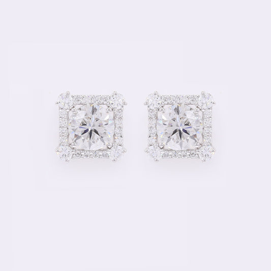 4.15 Carats Lab Grown Diamond 14K Gold Earrings