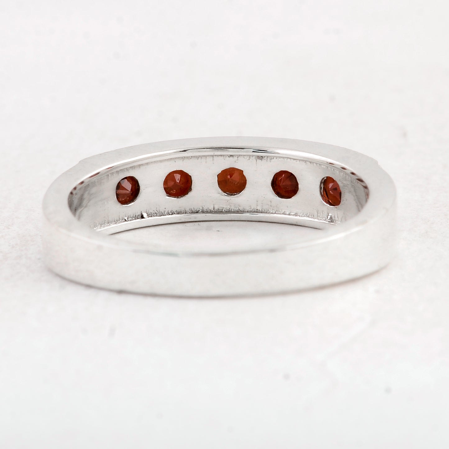 1.72 Ct Round Garnet 925 Sterling Silver Ring