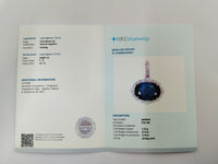 2.26 Ct Oval Mixed Cut Natural Sapphire 14K Gold Pendant