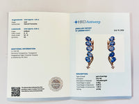 1.70 Ct Oval Natural Tanzanite 14K Gold Earrings