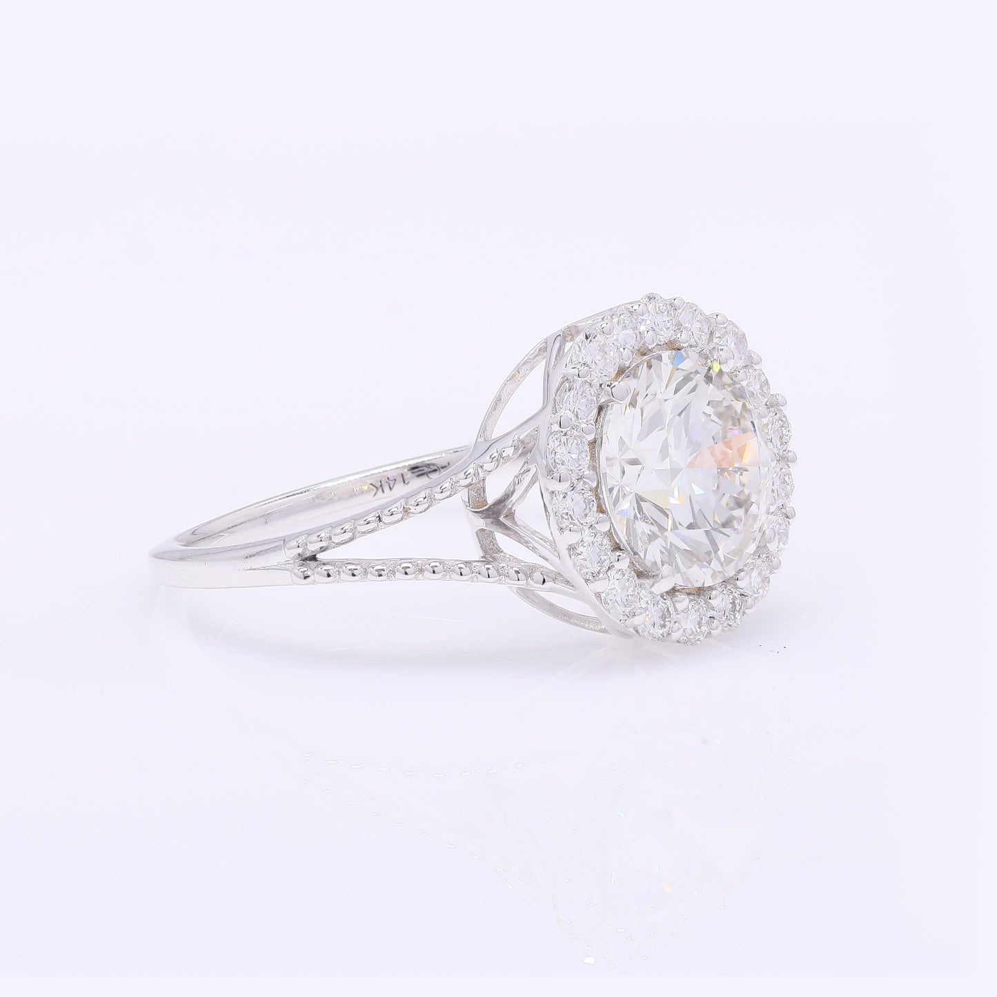2.53 Carats Lab Grown Diamond 14K Gold Ring