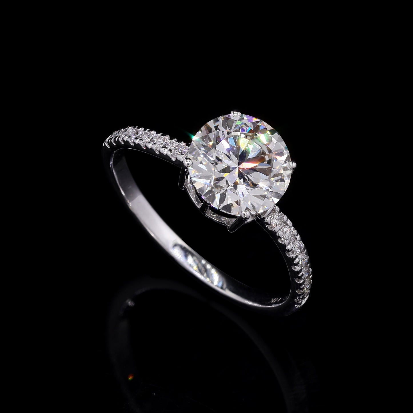 2.24 Carats Lab Grown Diamond 14K Gold Ring