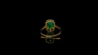 2.48 Ct Oval Natural Emerald 14K Gold Ring