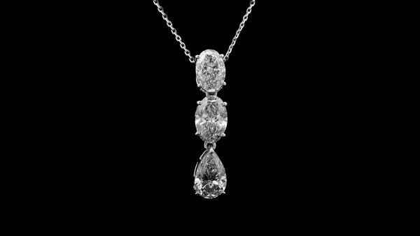 3.19 Carats Lab Grown Diamond 14K Gold Pendant