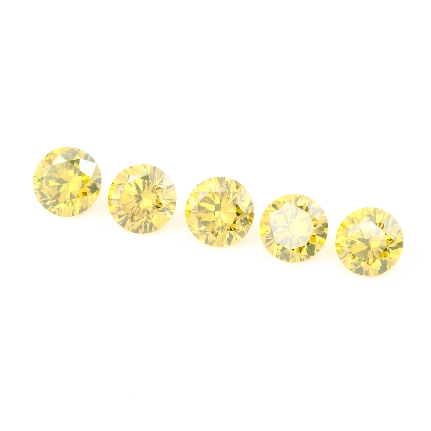 0.82 Yellow Diamond Round Loose Gemstone