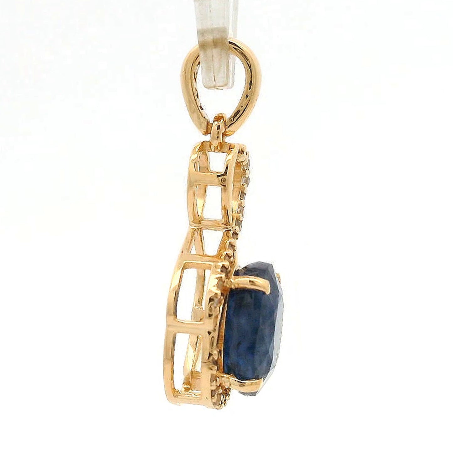 2.09 Ct Oval Sapphire 14K Gold Pendant