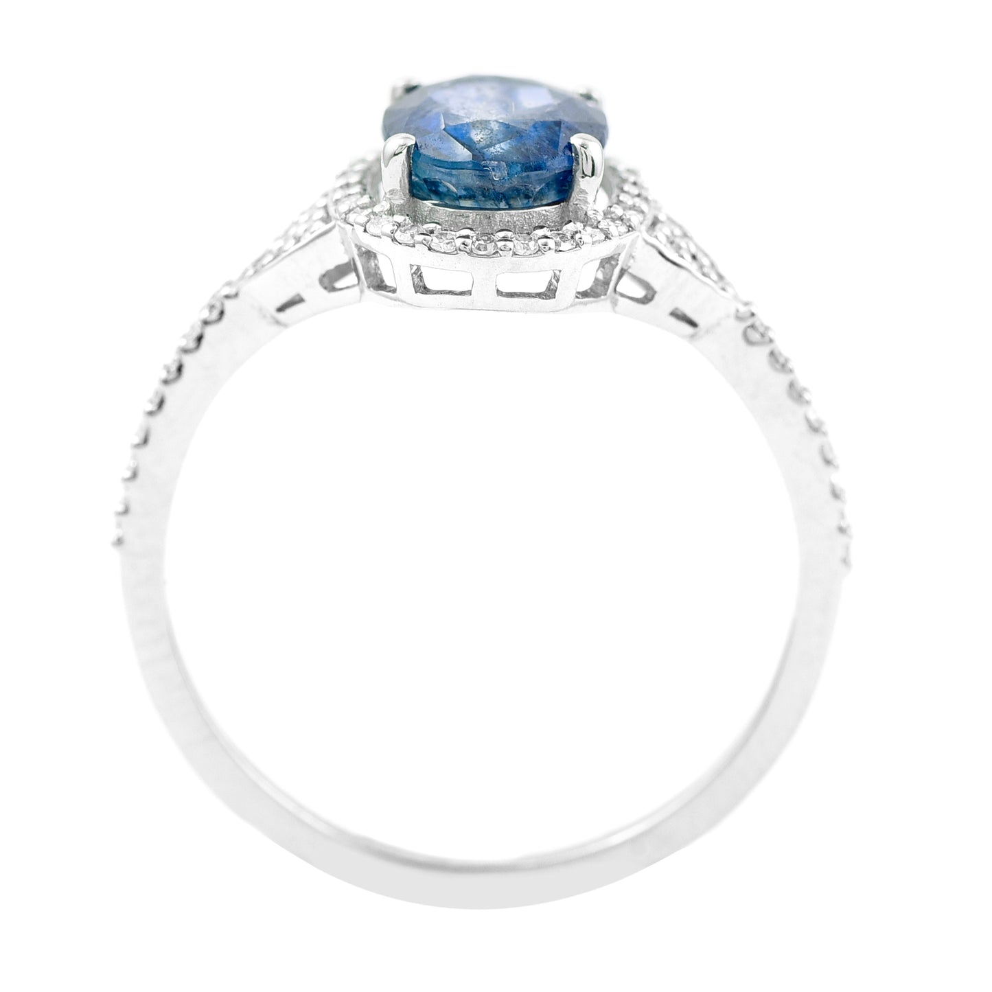 1.88 Ct Oval Mixed Cut Natural Sapphire 950 Platinum Ring