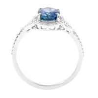 1.88 Ct Oval Mixed Cut Natural Sapphire 950 Platinum Ring