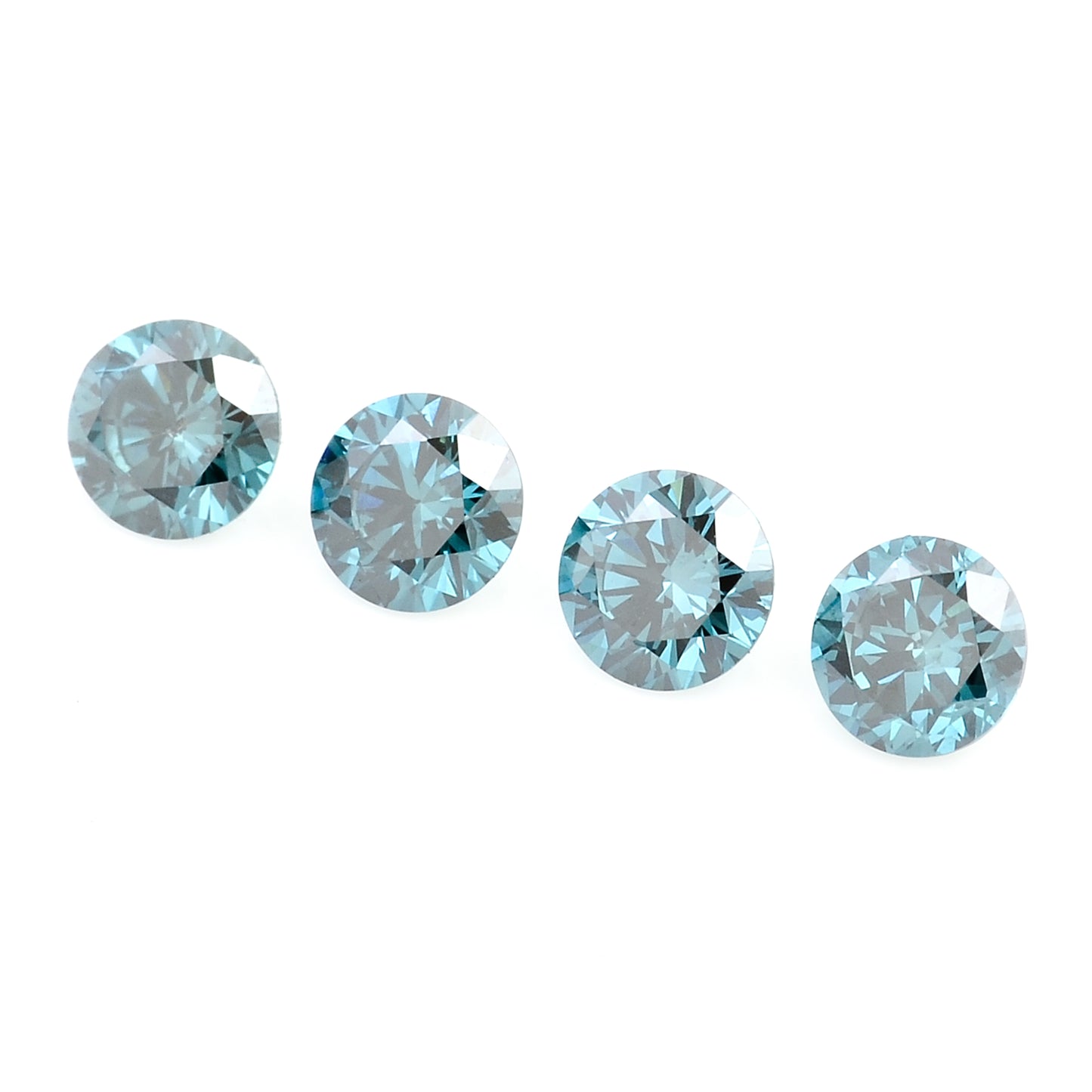0.60 Blue Diamond Round Loose Gemstone