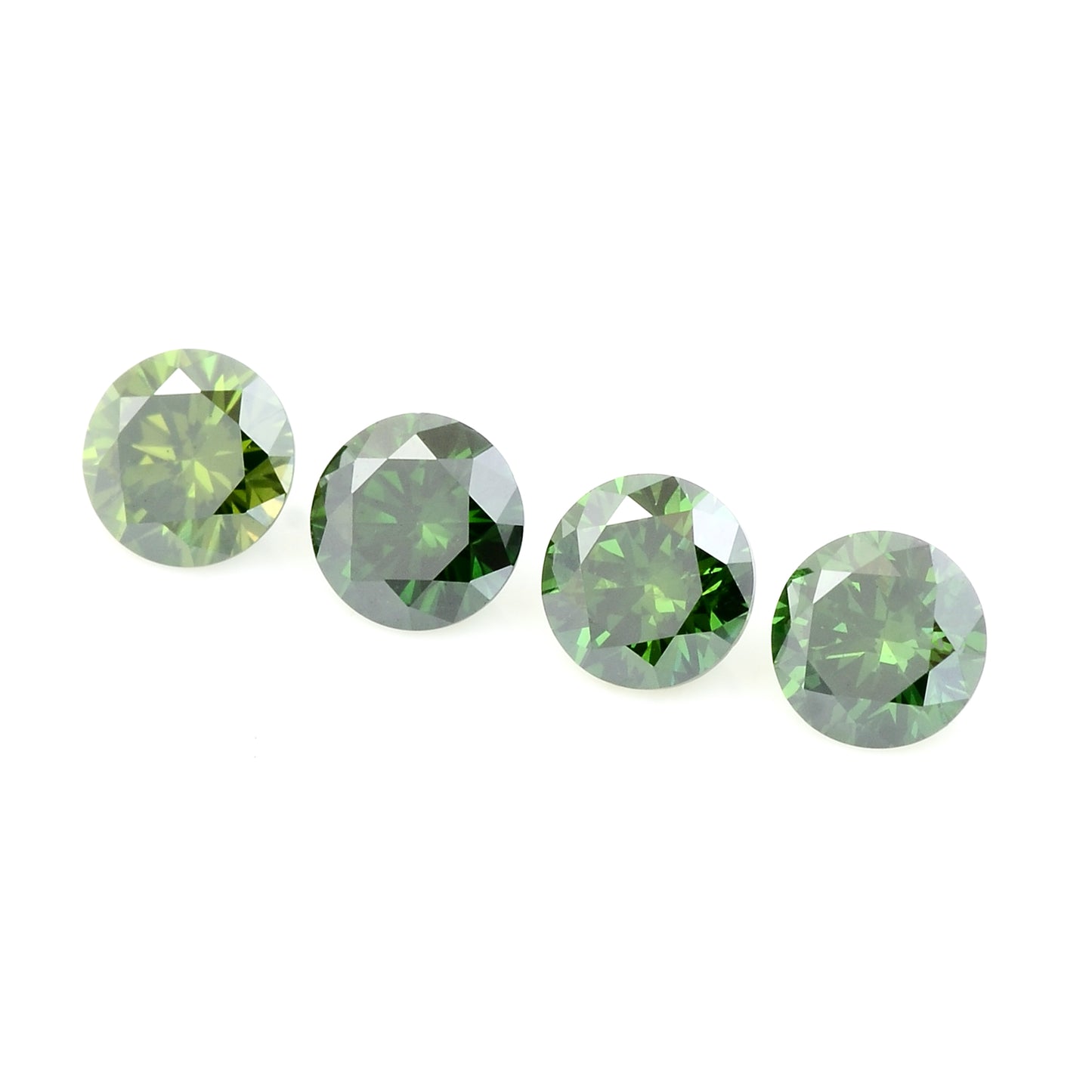 0.73 Green Diamond Round Loose Gemstone