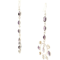 18.00 Ct Amethyst, Citrine 925 Sterling Silver Earrings