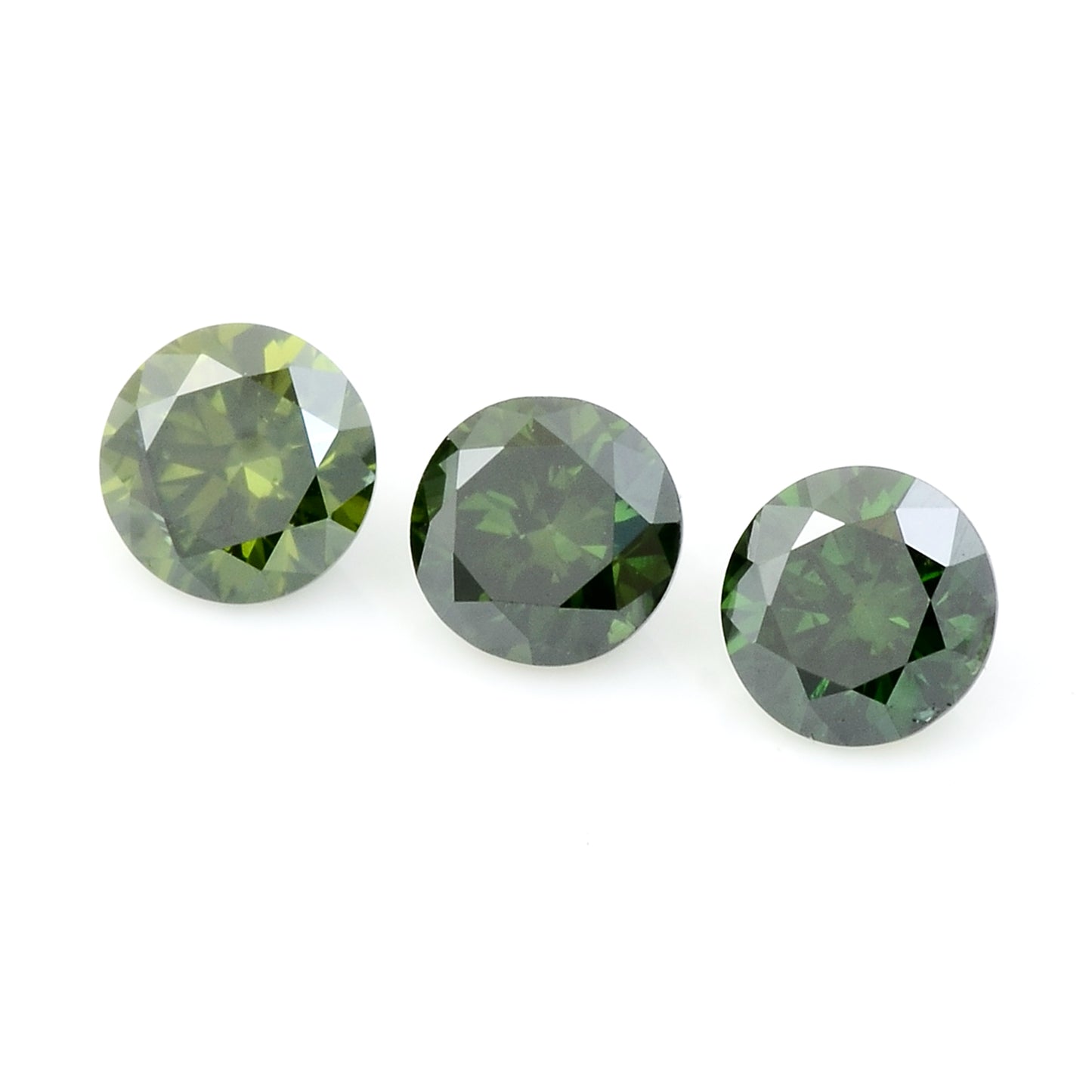 0.53 Green Diamond Round Loose Gemstone