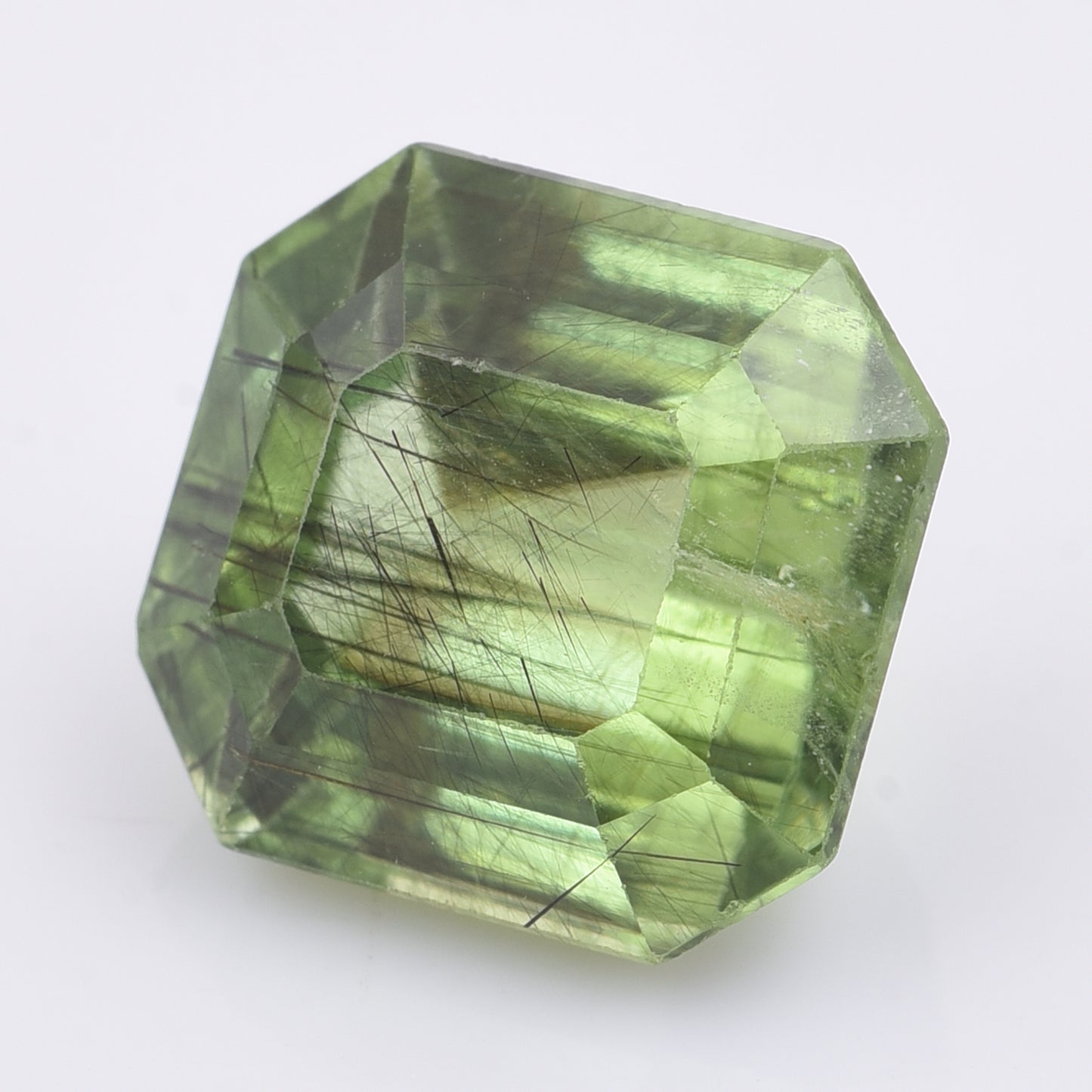 9.06 Natural Peridot Square Emerald Cut Gemstone