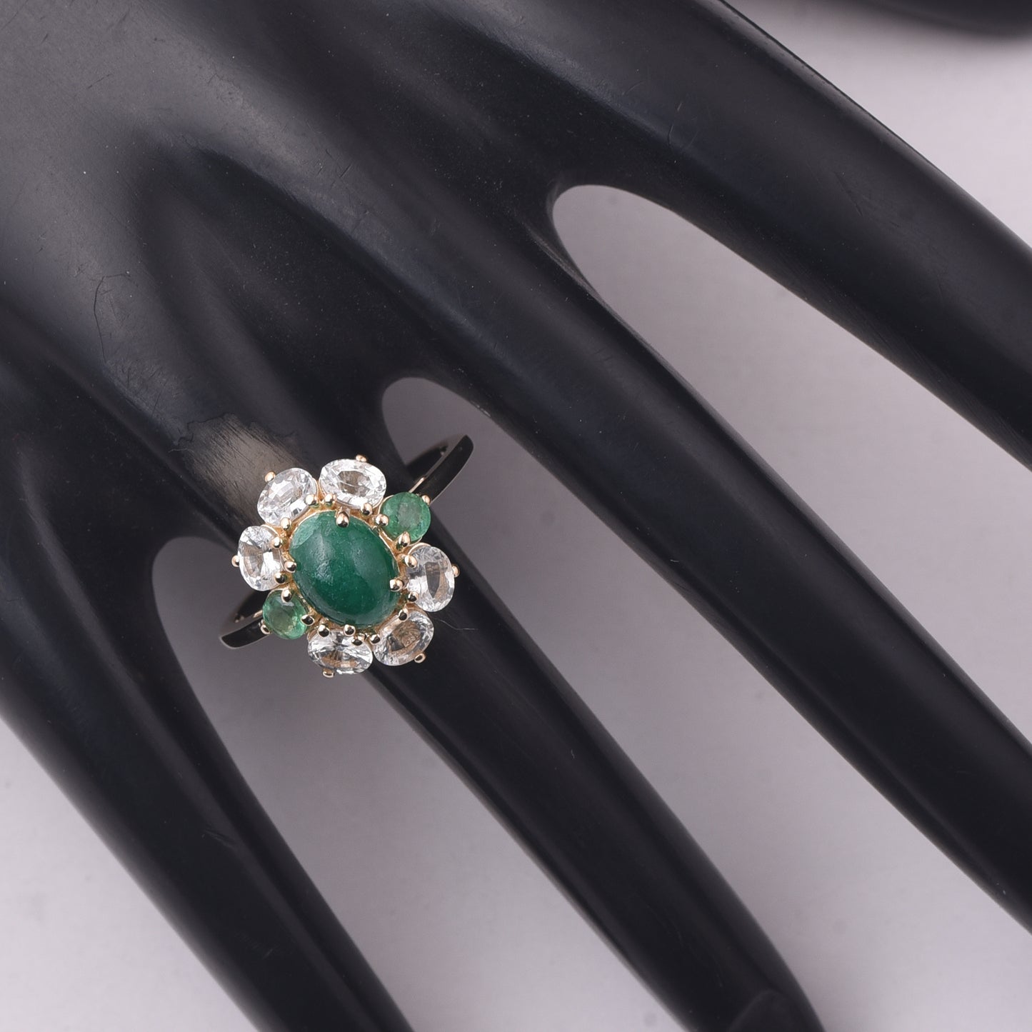 2.76 Ct Oval Emerald 9K Gold Ring