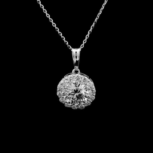 2.03 Carats Lab Grown Diamond 14K Gold Pendant