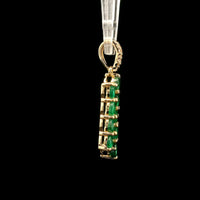 1.78 Ct Round Emerald 14K Gold Pendant
