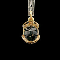 7.32 Ct Oval Mixed Cut Natural Sapphire 14K Gold Pendant