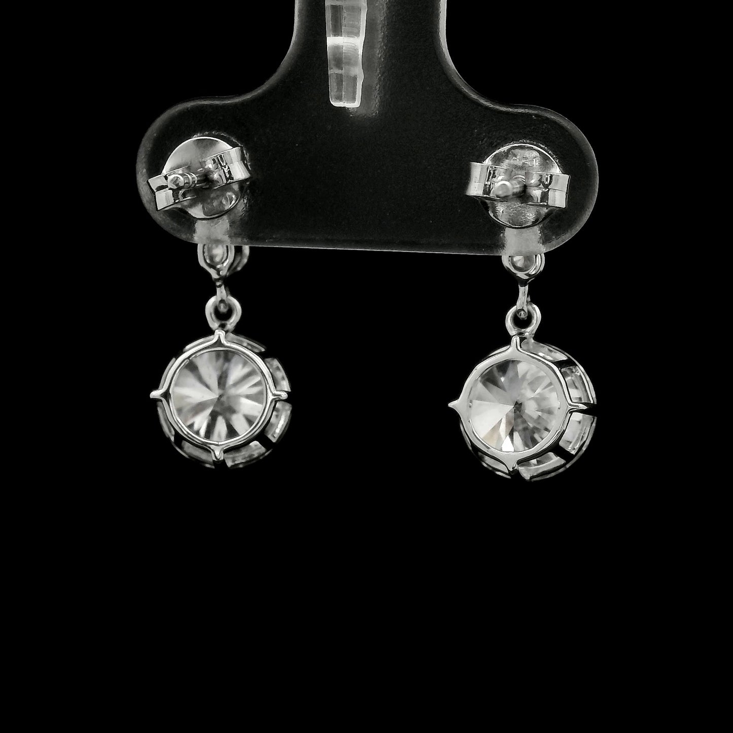 3.80 Ct Round Lab Grown Diamond 14K Gold Earrings