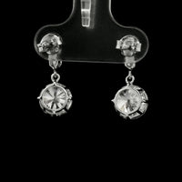 3.80 Ct Round Lab Grown Diamond 14K Gold Earrings