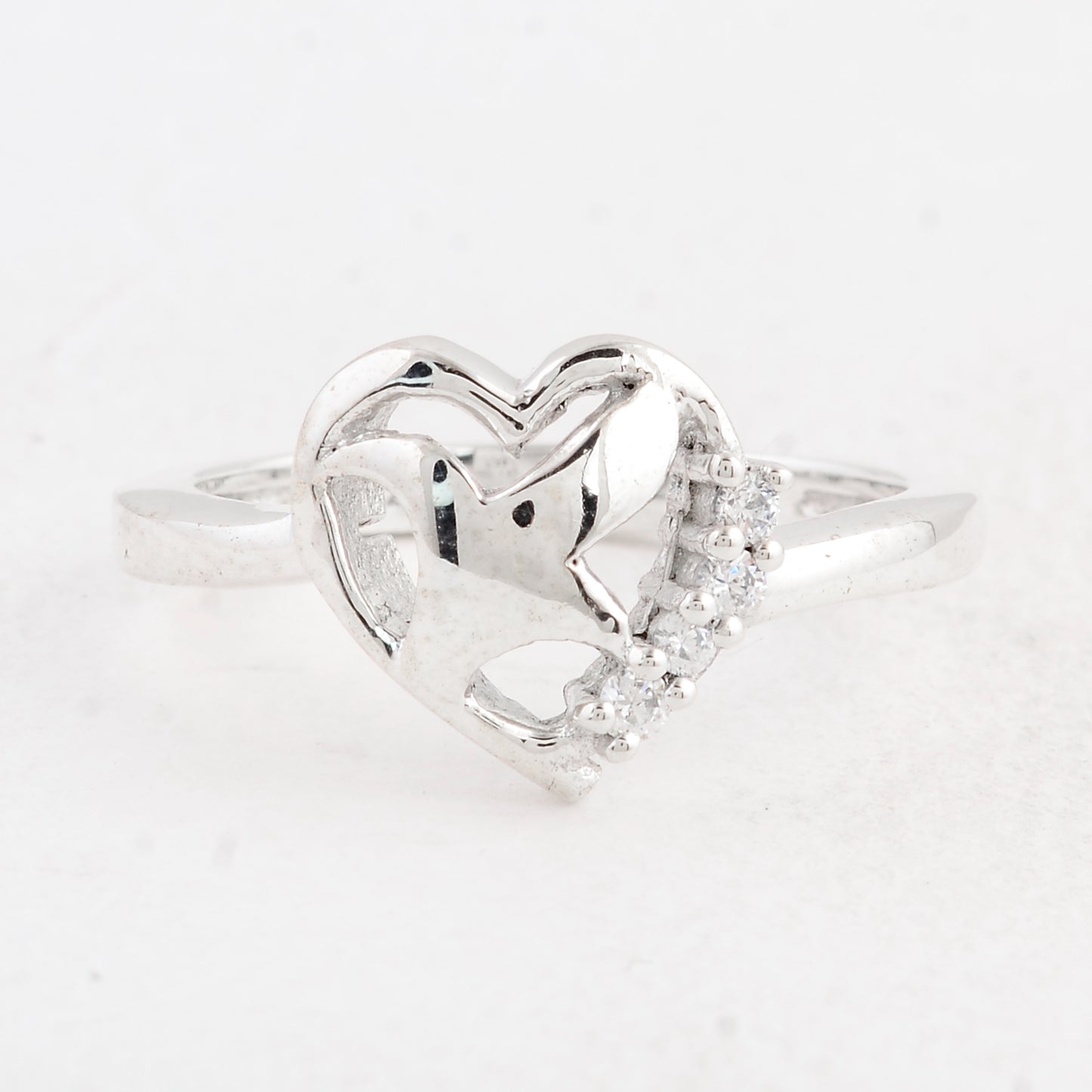 0.08 Ct Round Cubic Zirconia 925 Sterling Silver Ring