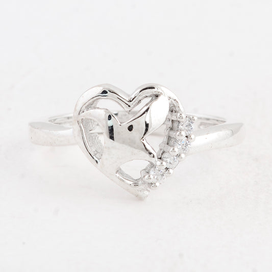 0.08 Ct Round Cubic Zirconia 925 Sterling Silver Ring