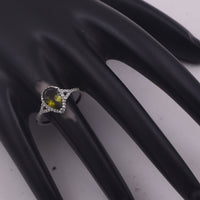 1.44 Ct Pear Mixed Cut Natural Green Tourmaline 950 Platinum Ring