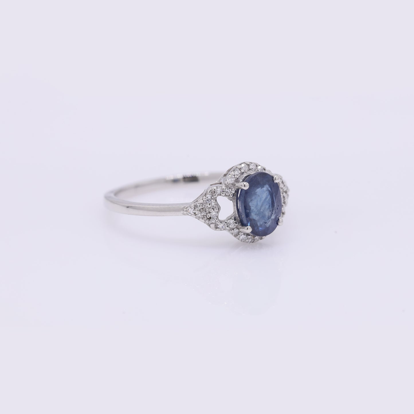 1.41 Ct Oval Mixed Cut Natural Sapphire 950 Platinum Ring
